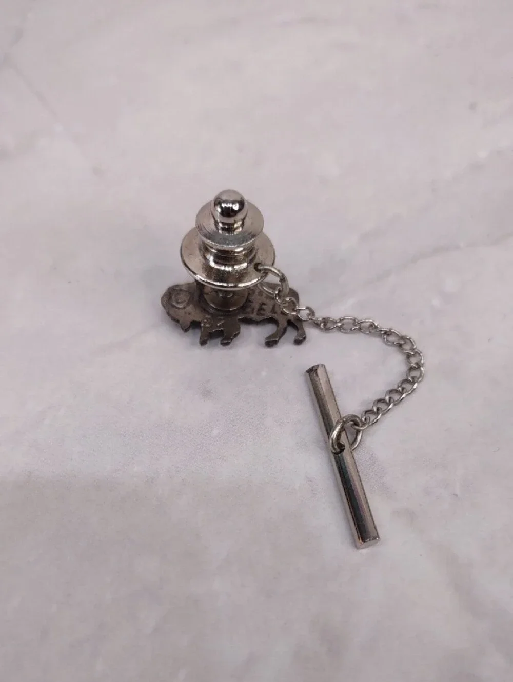 Vintage Sid Bell Sterling Silver Buffalo Tie Tac/Lapel Pin